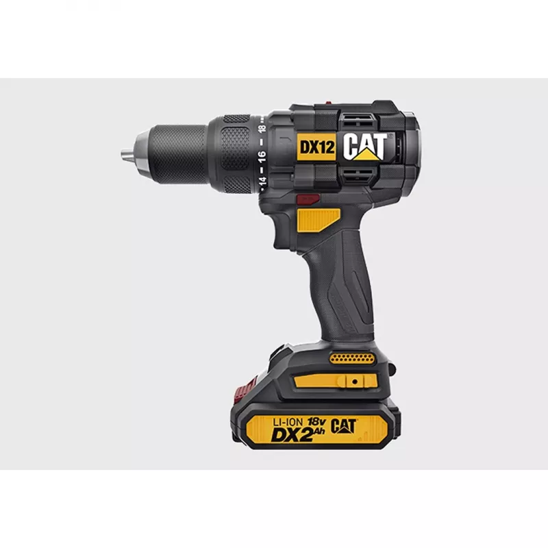 CATERPILLAR DX12 Trapano avvitatore a batteria brushless 18V set 2x2,0Ah Li-Ion