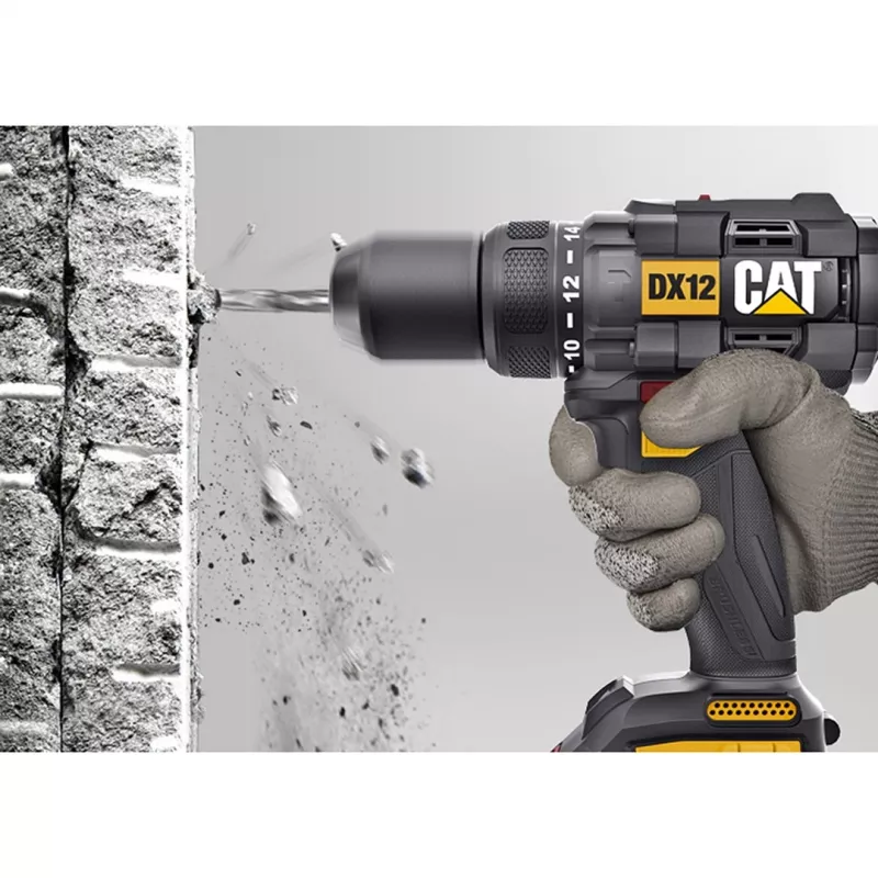 CATERPILLAR DX12 Trapano avvitatore a batteria brushless 18V set 2x2,0Ah Li-Ion