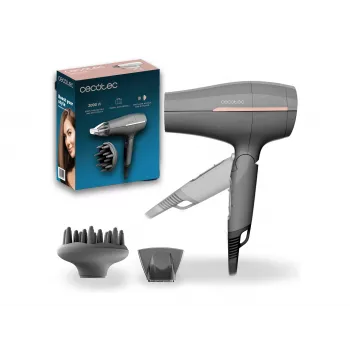 Cecotec IoniCare Power&Go Heaven Asciugacapelli ionico 2000 W con diffusore, grigio