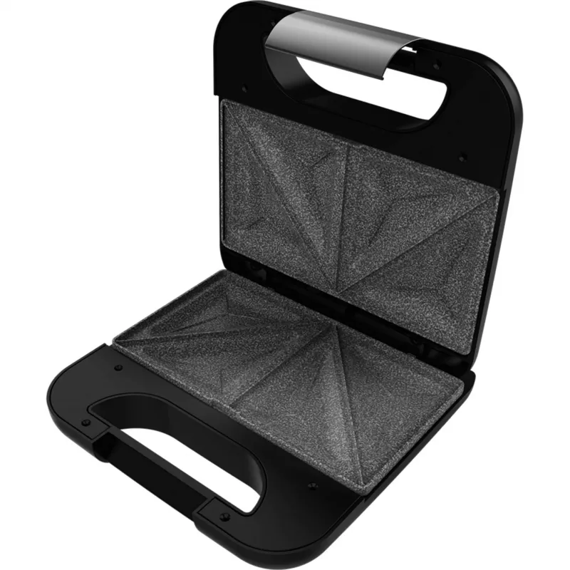 CECOTEC Rock'nToast Classic+ Sandwich Maker (acciaio inox/nero, 800 W, per 2 persone)