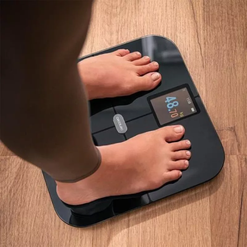 Cecotec Surface Precision HealthySmart bilancia pesapersone con BMI e analisi corporea, capacità 180 kg, Bluetooth, nero