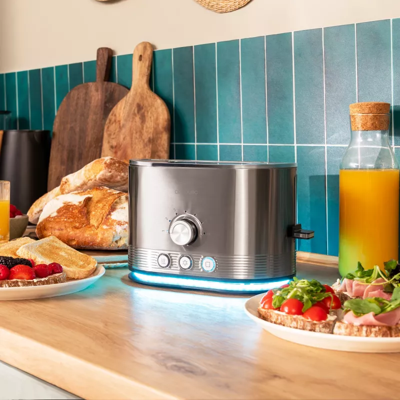 CECOTEC Tostapane Shine&Toast Double (acciaio inox, 850 W, 2 fette)