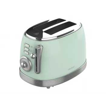 Cecotec Tostapane Toast&Taste 800 Vintage 850 W 2 scomparti Acciaio inox Verde chiaro