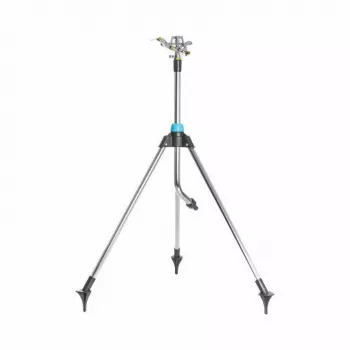 Irrigatore a impulsi CELLFAST su treppiede con settore di spruzzo regolabile 20°-360°, portata fino a 450 m², altezza 55-90 cm, attacco 3/4 inch, ugello in ottone
