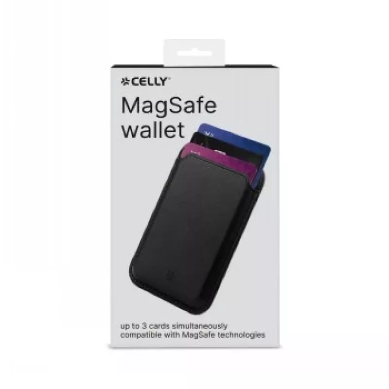 CELLY MAGWALLETBK portafoglio magnetico MagSafe con blocco RFID, nero