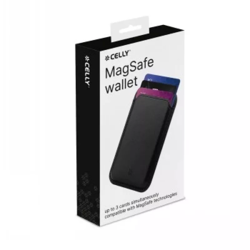 CELLY MAGWALLETBK portafoglio magnetico MagSafe con blocco RFID, nero