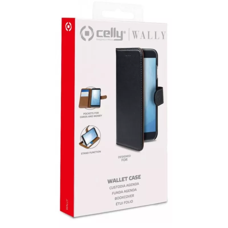 CELLY WALLY Custodia wallet per Samsung Galaxy A26 5G, nero
