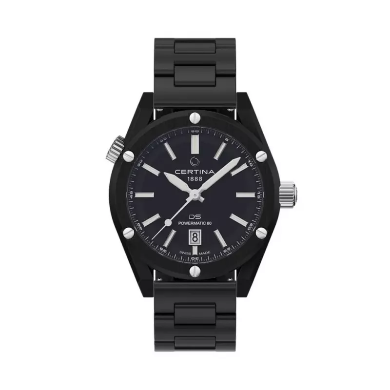 CERTINA DS Action Diver Automatic 43mm quadrante nero cinturino NATO orologio da uomo C041407390510