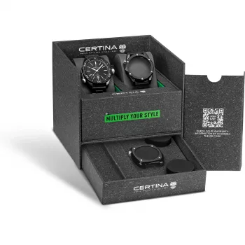 CERTINA DS Action Diver Automatic 43mm quadrante nero cinturino NATO orologio da uomo C041407390510