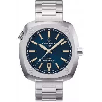 CERTINA DS Action Diver orologio da uomo automatico 43mm quadrante blu bracciale a maglia milanese in acciaio inossidabile C041407190410