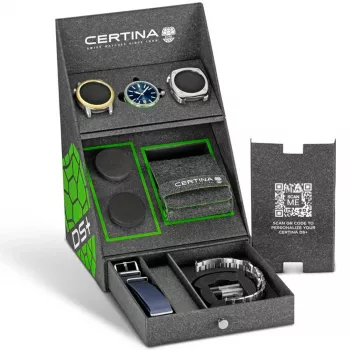 CERTINA DS Action Diver orologio da uomo automatico 43mm quadrante blu bracciale a maglia milanese in acciaio inossidabile C041407190410