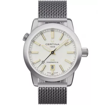 CERTINA DS Action Diver orologio da uomo automatico 43mm quadrante argento cinturino NATO grigio C041407190310
