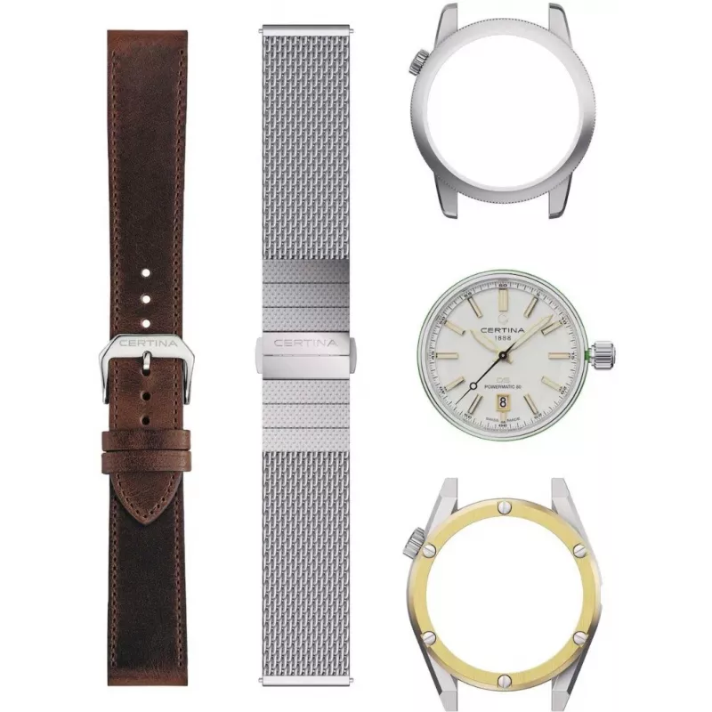 CERTINA DS Action Diver orologio da uomo automatico 43mm quadrante argento cinturino NATO grigio C041407190310