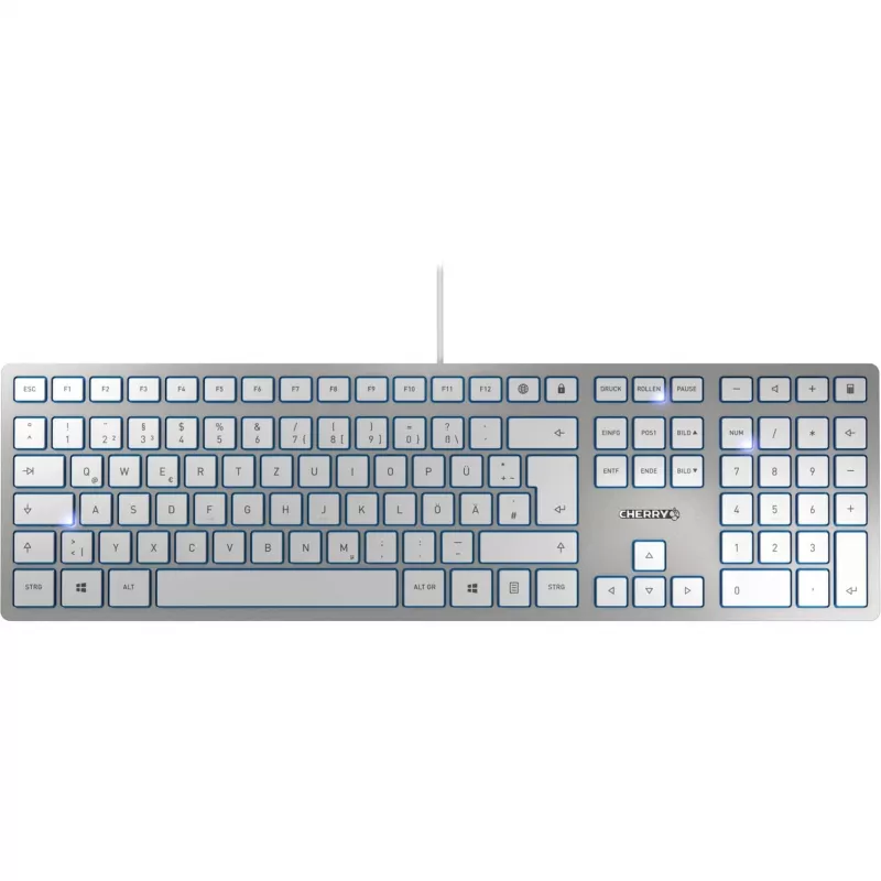 CHERRY KC 6000 SLIM SILVER TASTIERA CON FILO USB FRENCH