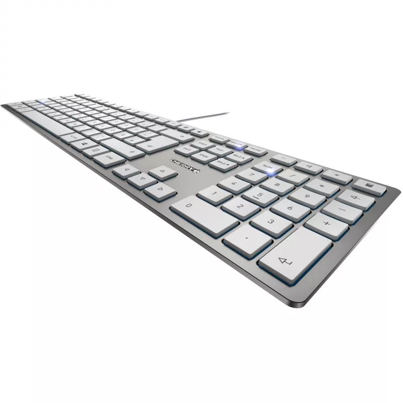 CHERRY KC 6000 SLIM SILVER TASTIERA CON FILO USB FRENCH