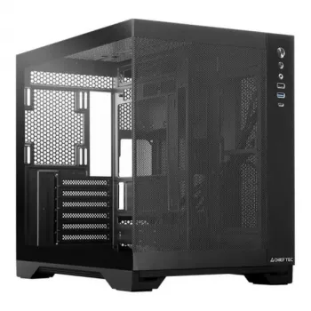Chieftec VISIO AIR Fanless GM-30B-M-FL-OP Micro-ATX Tower Nero Vetro temperato
