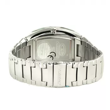 CHRONOTECH CT7065M-02M Orologio da uomo analogico al quarzo 36mm acciaio inox quadrante nero cinturino argento
