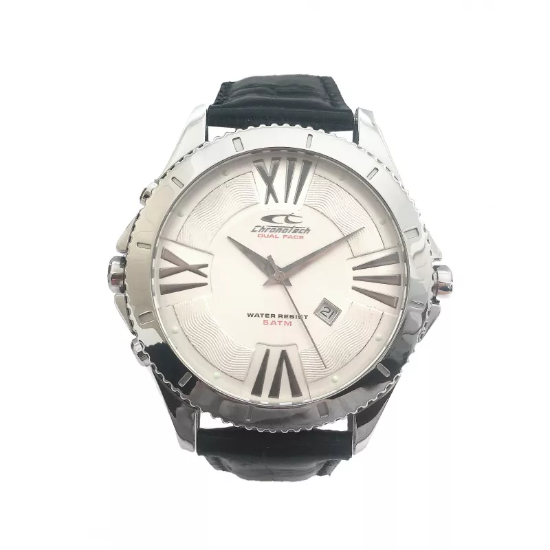 CHRONOTECH uomo CT7636M-01 48mm acciaio inox orologio cronografo al quarzo