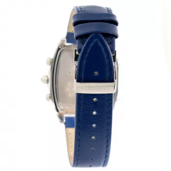 CHRONOTECH MAN CT7677M-03 45mm cronografo analogico al quarzo con quadrante nero e cinturino in pelle