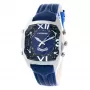 CHRONOTECH MAN CT7677M-03 45mm cronografo analogico al quarzo con quadrante nero e cinturino in pelle