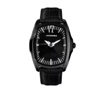 CHRONOTECH Orologio uomo CT7219M03 40mm analogico al quarzo acciaio inox quadrante nero cinturino in pelle