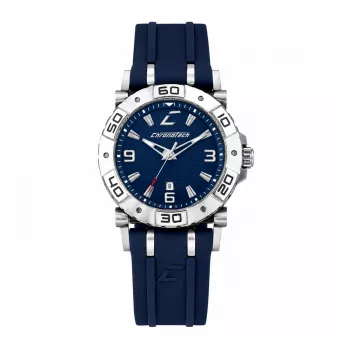 CHRONOTECH Orologio da uomo RW0039 39mm Acciaio inox Analogico Quarzo Quadrante nero Cinturino in pelle