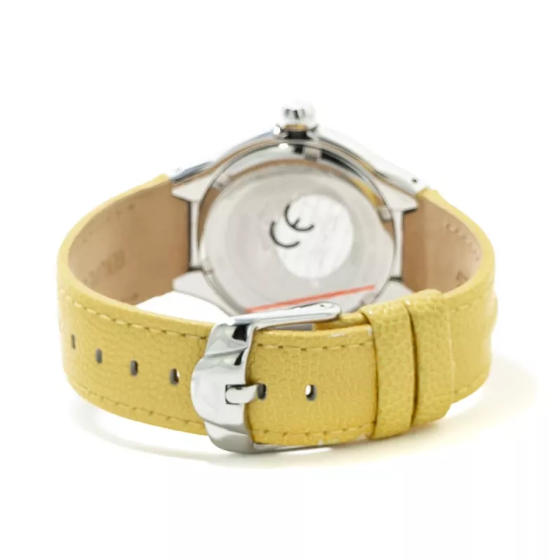 CHRONOTECH donna CT7980L-05S 37mm orologio analogico al quarzo quadrante bianco cinturino in pelle bianco