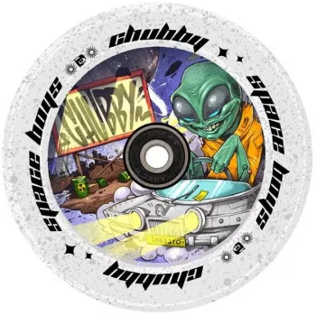 Ruota scooter Chubby SpaceBoys viola-nero glitter 110 mm