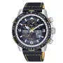 CITIZEN Eco-Drive orologio radiocontrollato solare JY8078-01L 45mm quadrante blu cinturino in pelle