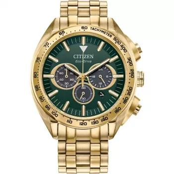 CITIZEN Eco-Drive Orologio cronografo CA4542-59X 43mm acciaio inox quadrante verde