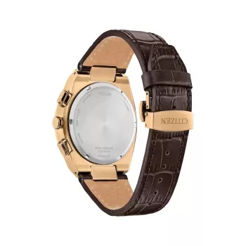 CITIZEN Eco-Drive orologio cronografo CA4583-01E 43mm pelle marrone