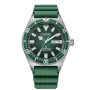 CITIZEN orologio subacqueo automatico da uomo NY0121-09X 41mm quadrante verde cinturino in gomma