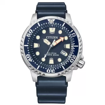 CITIZEN orologio subacqueo da uomo Eco-Drive BN0151-17L 44mm quadrante blu cinturino in poliuretano blu