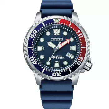 Orologio subacqueo uomo CITIZEN Promaster Diver Eco-Drive BN0168-06L 44mm quadrante blu cinturino in poliuretano blu