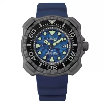 CITIZEN Promaster Marine Eco-Drive orologio subacqueo BN0227-09L 46,5mm quadrante blu cinturino in poliuretano blu