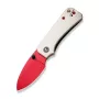 CIVIVI Baby Banter coltello, Ivory G10 rosso