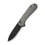 CIVIVI C18062PD-1 Nitro-V Drop Point Flipper Coltello, manico in alluminio nero, lama nera stonewash