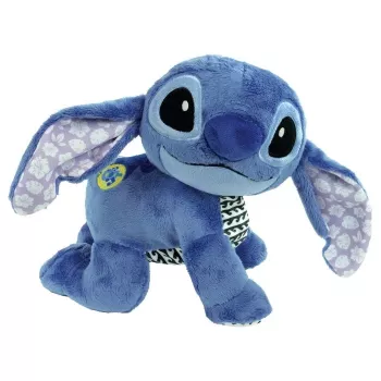 Clementoni Disney Baby Stitch We Crawl Together peluche, blu, 25 cm, dalla nascita