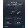 Clicktronic Casual cavo adattatore USB-C a HDMI, 1 m, 4K Ultra HD 60 Hz, nero 44928