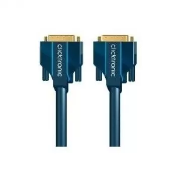 CLICKTRONIC cavo DVI-D Dual Link 2m – placcato oro, doppia schermatura, WQXGA 2560x1600