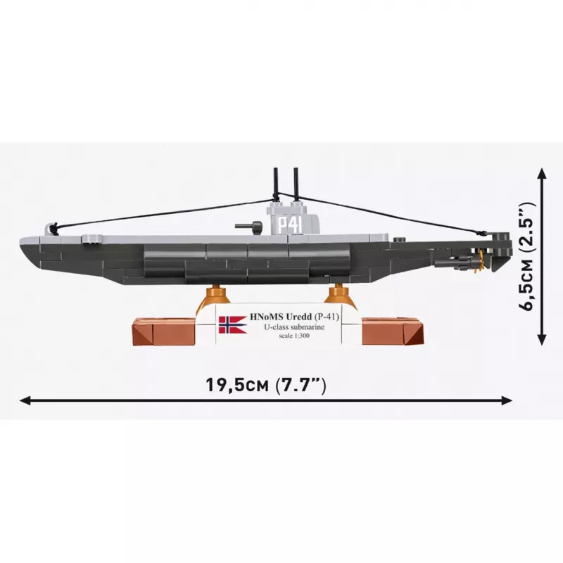 COBI HNoMS Uredd (P-41) sottomarino classe U kit modello scala 1:300