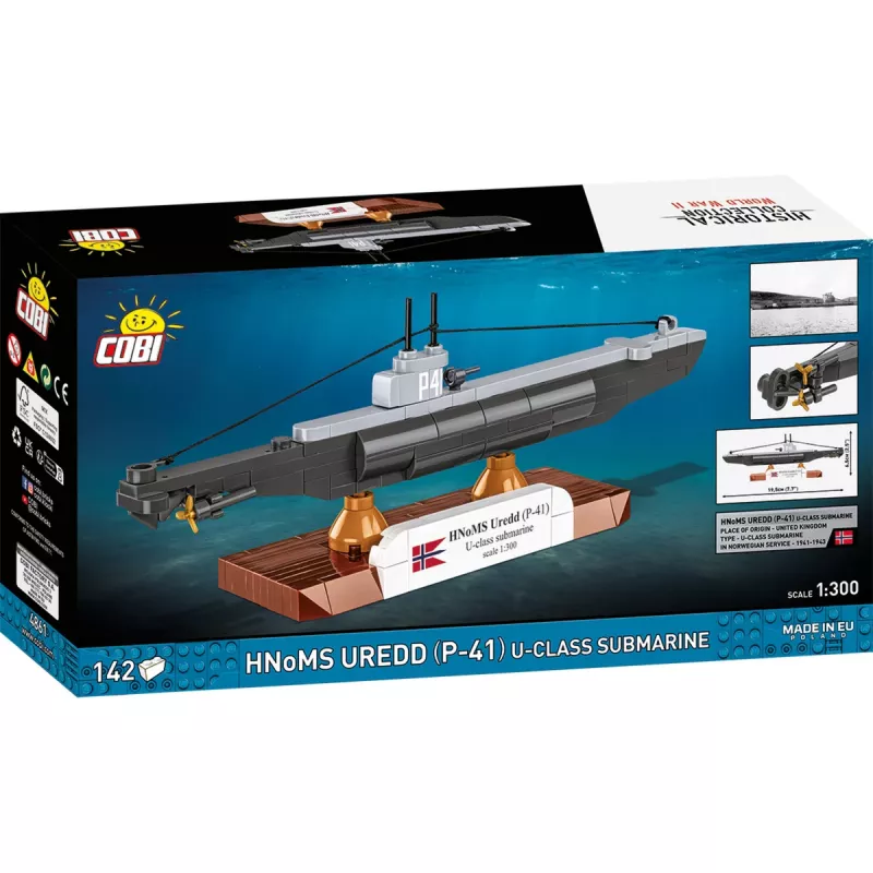 COBI HNoMS Uredd (P-41) sottomarino classe U kit modello scala 1:300