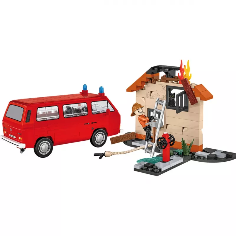 Cobi Volkswagen T3 Feuerwehr set di mattoncini camion dei pompieri (230 pezzi)