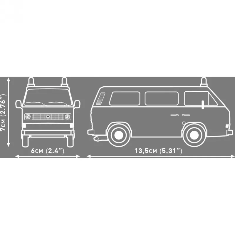 Cobi Volkswagen T3 Feuerwehr set di mattoncini camion dei pompieri (230 pezzi)