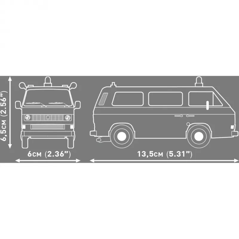 COBI Volkswagen T3 Polizei Set di costruzioni in scala 1:35 225 pezzi