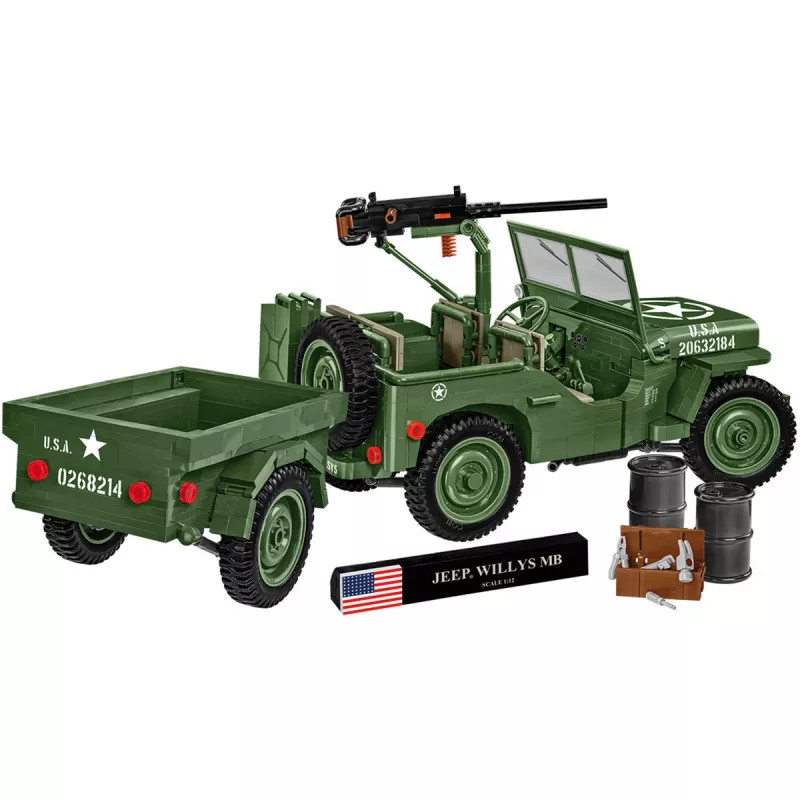 COBI Willys MB & Trailer Executive Edition set di costruzioni (400 pezzi)