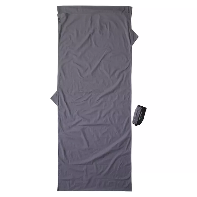 Cocoon CT44 Light Travel sacco lenzuolo – rettangolare, 220 x 90 cm, 100% cotone, Elephant Grey