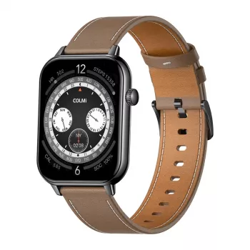 COLMI C28 Smartwatch – nero + cinturino in pelle marrone