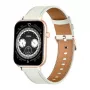 COLMI C28 Smartwatch in oro con cinturino in pelle bianco