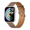 COLMI C28 Smartwatch – argento + cinturino in pelle marrone